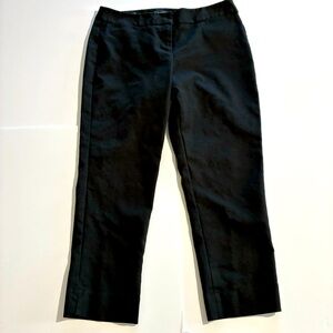 Talbots Signature Black Flat Front Pants Straight Leg Mid Rise Size 10 Petite
